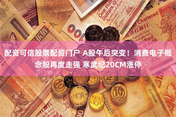 配资可信股票配资门户 A股午后突变！消费电子概念股再度走强 寒武纪20CM涨停