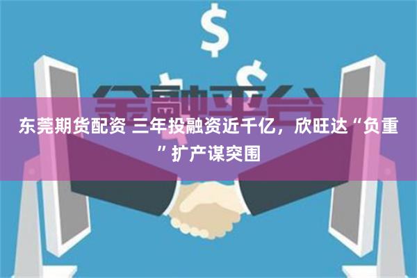 东莞期货配资 三年投融资近千亿，欣旺达“负重”扩产谋突围